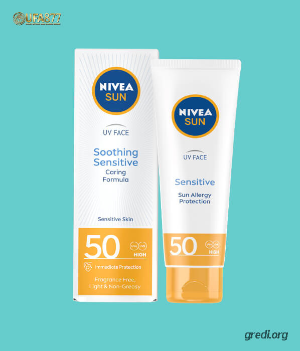 NIVEA Sun UV Face – Soothing Sensitive – Sun Cream SPF50+